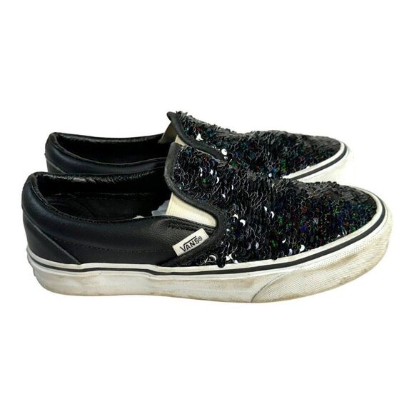 VANS OFF THE WALL 508731 Checkerboard Sequins Slip On Sneaker  Womens 5.5 - Picture 9 of 9